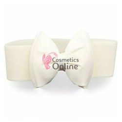 Centura eleganta din elastic cu  funda BLT060DD Crem - HandMade 